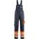 Mascot 15669-860-01014 Bib & Brace with Kneepad Pockets - Dark Navy/Hi-Vis Orange