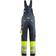 Mascot 15669-860-01014 Bib & Brace with Kneepad Pockets - Dark Navy/Hi-Vis Yellow