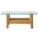 Audo Copenhagen Brasilia 100x100 cm Natural Oak-Clear Glass - Brun Soffbord 100x100cm