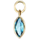 Mejuri Marquise Hoop Charm - Gold/Topaz