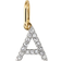 Mejuri A to Z Letter Charm - Gold/Diamonds