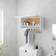 vidaXL Compact High Gloss White Wall Cabinet 70x35cm