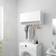 vidaXL Compact High Gloss White Wall Cabinet 70x35cm