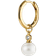 Mejuri Hoop Charm - Gold/Pearl/Topaz