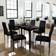 vidaXL 7-piece Black Dining Set 60x120cm 7pcs