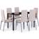 vidaXL 7-piece Cappuccino/Black Dining Set 60x120cm 7pcs