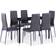 vidaXL 7-piece Grey/Black Dining Set 60x120cm 7pcs