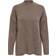 Only Pullover OnlHazel LS Highneck Dame Striktrøje - Brun Højhalset