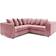 Furnishings For Less UK Ferguson Pink 5 Seater Fabric Corner L Shaped Jumbo Cord Sofa