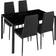 tectake Berlin Black Dining Set 70x120cm 5pcs