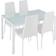 tectake Berlin White Dining Set 70x120cm 5pcs