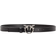 Pinko Thin Love Birds Leather Belt 2cm - Black