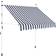 vidaXL Manual Retractable Awning - Blue/White 150x120cm
