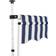 vidaXL Manual Retractable Awning - Blue/White 150x120cm