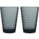 Iittala Aino Aalto Dark Grey Drinking Glass 33cl 2pcs