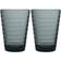 Iittala Aino Aalto Dark Grey Drinking Glass 33cl 2pcs