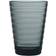 Iittala Aino Aalto Dark Grey Drinking Glass 33cl 2pcs