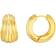 Orelia Textured Chunky Small Hoop Earrings - Gold