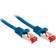 Lindy 28AWG Cat6 S/FTP PVC RJ45 - RJ45 M-M Blue 3m