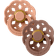 Bibs Boheme Latex Pacifier Size 1 0-6m 2-pack Peach/Woodchuck