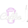 Star Trading Coffee LED Væglampe Pink Hvid 40 x 30 cm Vægarmatur