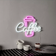 Star Trading Coffee LED Væglampe Pink Hvid 40 x 30 cm Vægarmatur