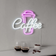 Star Trading Coffee LED Væglampe Pink Hvid 40 x 30 cm Vægarmatur
