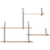 House Nordic Harlem Nature/Black Wall Shelf 99cm