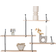 House Nordic Harlem Nature/Black Wall Shelf 99cm
