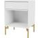 Montana Furniture Dream with Legs New White/Brass Bedside Table 30x35.4cm