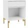 Montana Furniture Dream with Legs New White/Brass Bedside Table 30x35.4cm