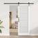 vidaXL Manual White 78 211 cm Wood Metal Sliding Door (x)