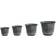 Ivyline Metal Ribbed Tapered Planter Set of 4