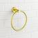 Nes Home Solid Brushed Brass Metal Bathroom Towel Ring