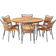 Skargaarden Kerteminde Ø130cm - Teak/Anthracite Havemøbelsæt, 1 borde inkl. 6 stole