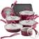 Rachael Ray Create Delicious Burgundy Shimmer Cookware Set with lid 13 Parts