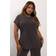 Yours Metallic Grown On Sleeve T-Shirt - Black