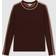 Reiss Anne Colour Block Wool Blend Jumper - Burgundy/Tan