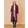 Yumi Knitted Maxi Cardigan With Pockets - Burgundy