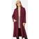 Yumi Knitted Maxi Cardigan With Pockets - Burgundy