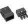 Wago Winsta Socket with strain relief housing 3-pole black