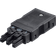 Wago Winsta Socket with strain relief housing 3-pole black