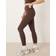 Gina Tricot Mörkbruna Yogaleggings Med Rysch Hög Midja - Brown