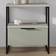 Fwstyle Drawer Chest Ash Green Open Shelf Bedside Table