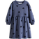H&M Oversized Sweatshirt Dress - Blue/Hearts (0984595025)
