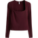 H&M Vinröd Långärmad Topp Mikrofiber