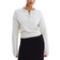 H&M Sweater with Short Button Placket - Light Beige Melange