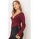 Gina Tricot Soft Wrap Cardigan Omlott Toppar - Vinröd