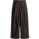 H&M Wide Tailored Trousers - Dark Brown/Checked