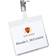 Durable Clip Name Tag ID Badge Card Holders + Inserts 25pcs Transparent
